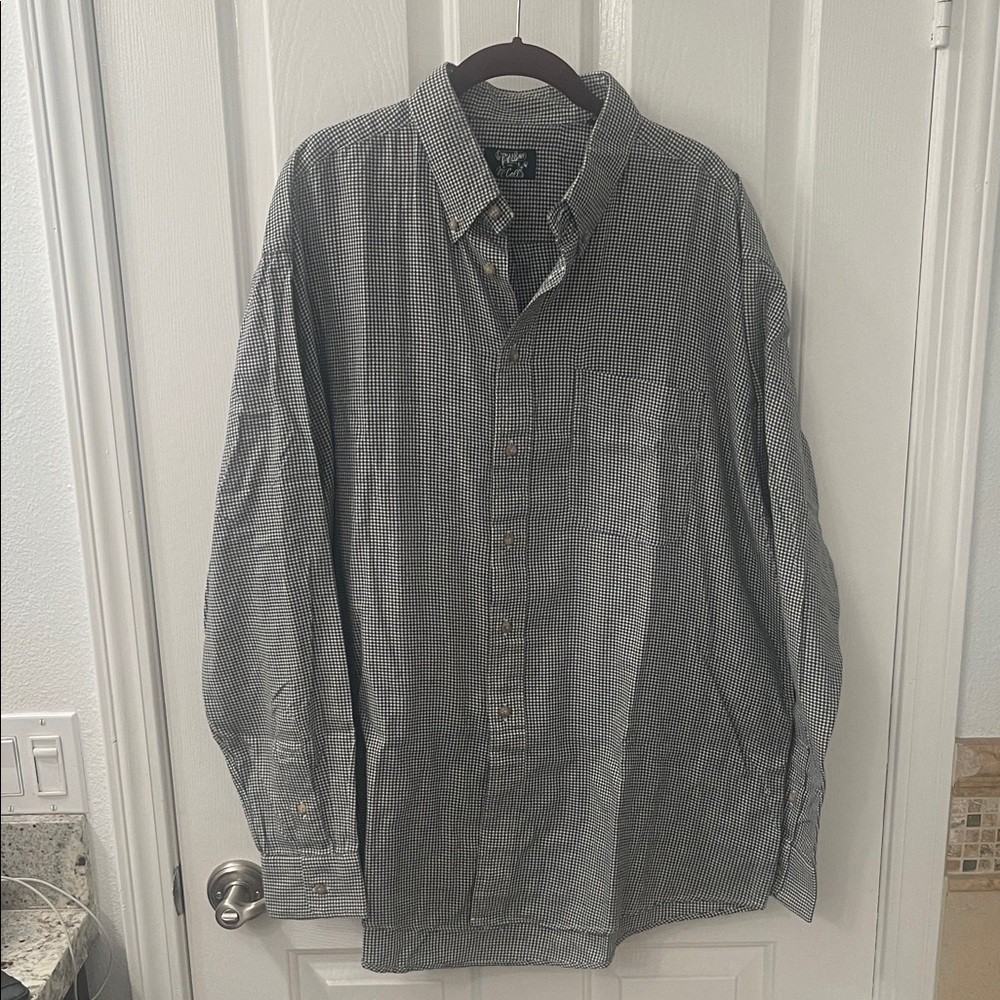 Gitman Brothers Black and White Checkered Casual Button Down Shirt
